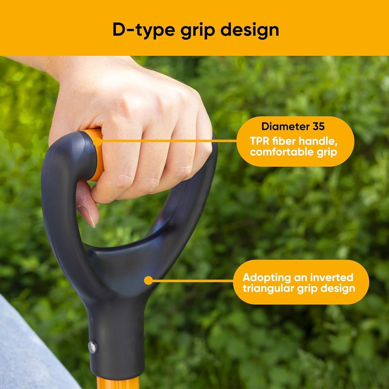 wangyanhao Flat Shovel，Heavy Duty Transfer Shovel with 41-Inch Long Durable Handle and Blade- Ideal for Construction, Landscaping, Gardening, and Snow Removal- Durable, Rust-Resistant, and Multipurpose Scoop. - Image 2